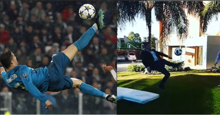 VIDEO/ Tentoi të imitonte Ronaldon, gazetari thyen këmbën