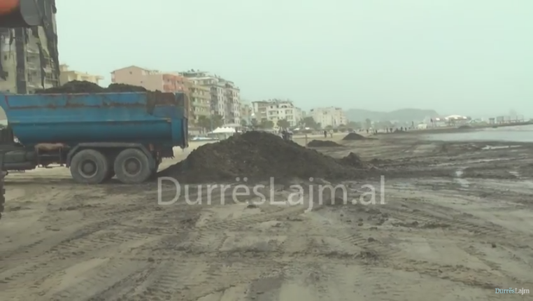 Largohen tonelata leshterikë nga plazhi i Durrësit, Dhuli: 30 punëtorë për mbajtjen pastër të plazhit (VIDEO)