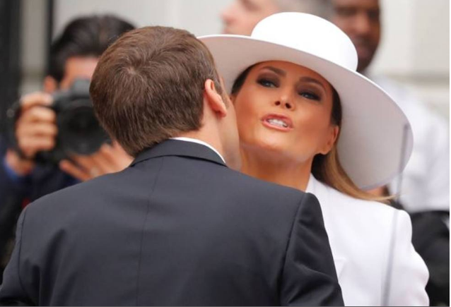 Melania Trump magjeps Emanuel Macron, elegante dhe gjithe sharm (FOTO)