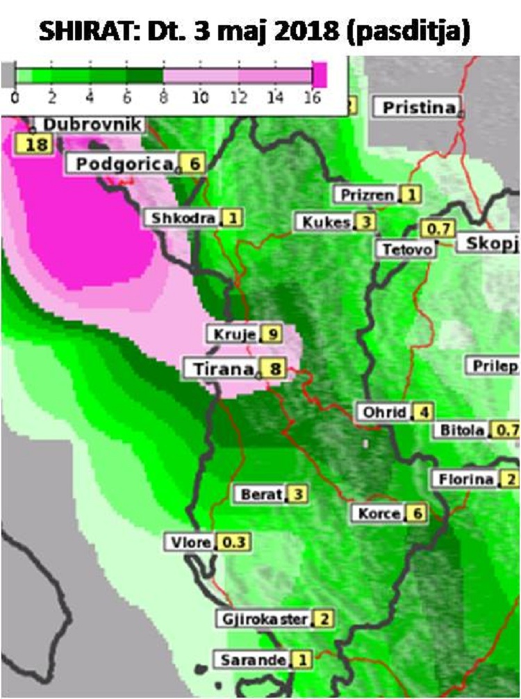 Ndryshon moti, ja kur nisin rrebeshet e shiut