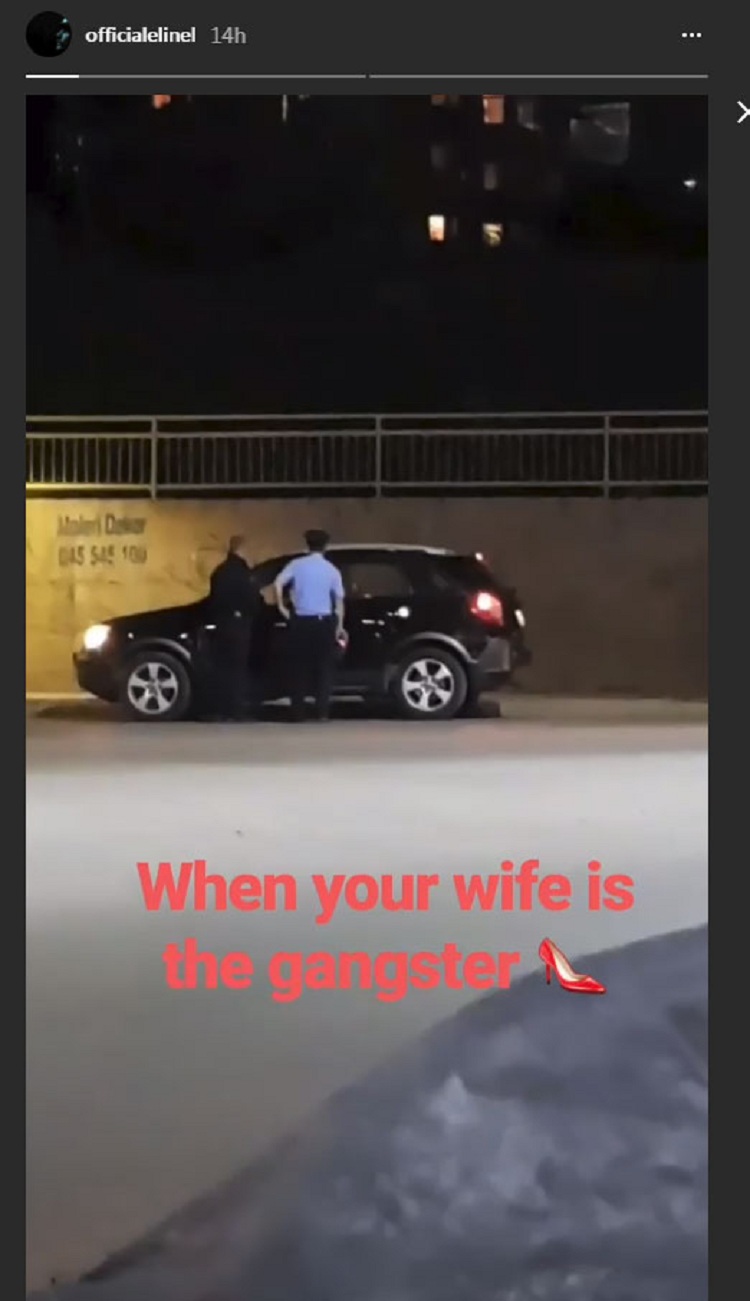 Si reagon reperi shqiptar kur policia i ndalon bashkëshorten (FOTO)