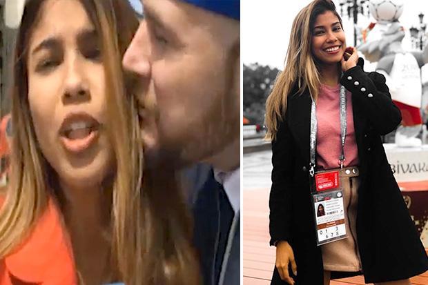 Përfiton nga transmetimi direkt, tifozi puth e përqafon gazetaren (VIDEO)