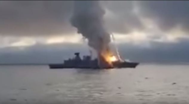 Anijes luftarake i shpërthen raketa brenda (VIDEO)