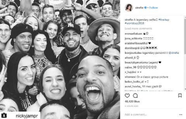 Era Istrefi në krah të legjendës së Brazilit