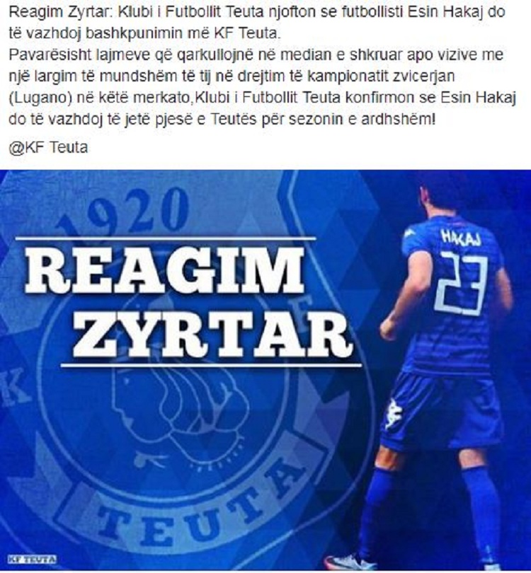 Hakajn e çojnë në Zvicër, por Teuta s’e lëshon