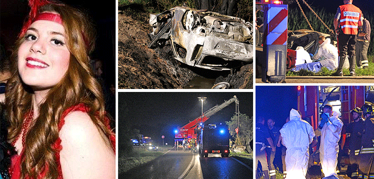 FOTO/ Aksident tragjik në Itali, 22-vjeçarja shqiptare digjet në makinë (EMRI)