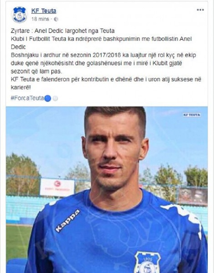 Teuta zyrtarizon një tjetër largim, golashënuesi më i mirë ikën nga durrsakët