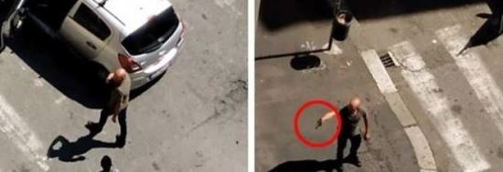 “Të vras si qen!” Burri kërcënon me armë në dorë në mes të rrugës (VIDEO)