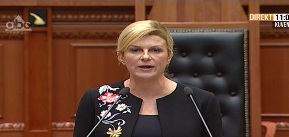 Presidentja kroate nga Kuvendi: Ne mbështesim fuqishëm integrimin e Shqipërisë në BE!