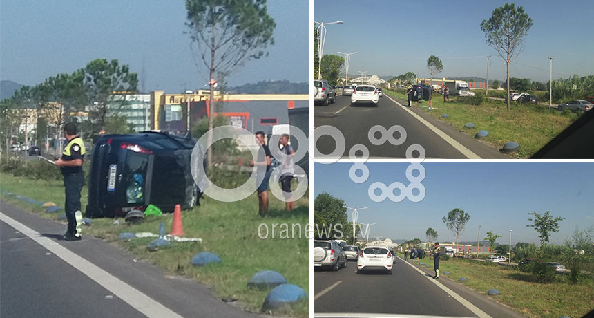 Aksident në autostradën Tiranë-Durrës, bllokohet qarkullimi
