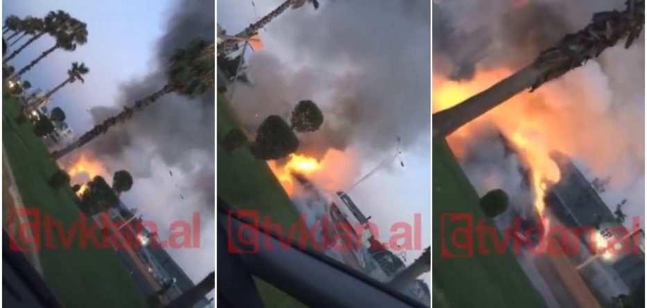 VIDEO/ Merr flakë në ecje e gjithë makina në autostradën Tiranë-Durrës