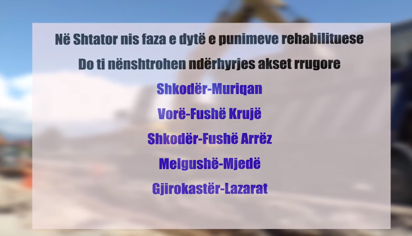 Në shtator nis faza e dytë, 5 akset rrugore ku do të punohet (VIDEO)
