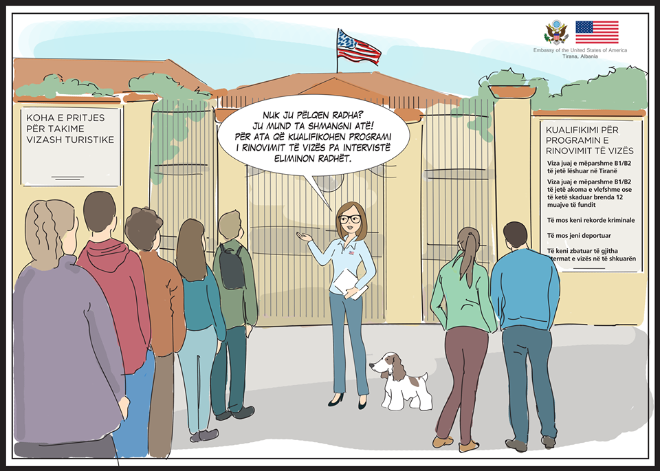 Ambasada e SHBA-së: Mos prisni në radhë, si ta rinovoni vizën amerikane me postë!