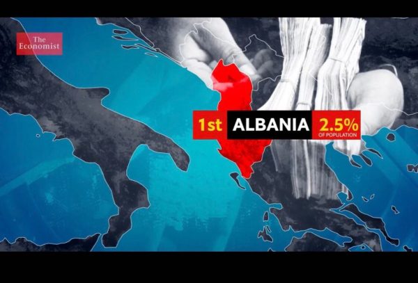“The Economist”: Shqipëria e para në botë për përdorimin e kokainës në raport me popullsinë (VIDEO)