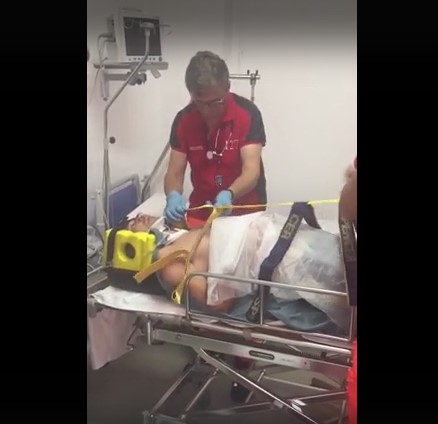 Hedhje e gabuar, pushuesi thyen shpinën kurrizore (FOTO)