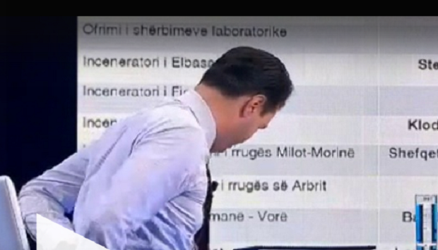 Basha “zhvishet” në studion televizive