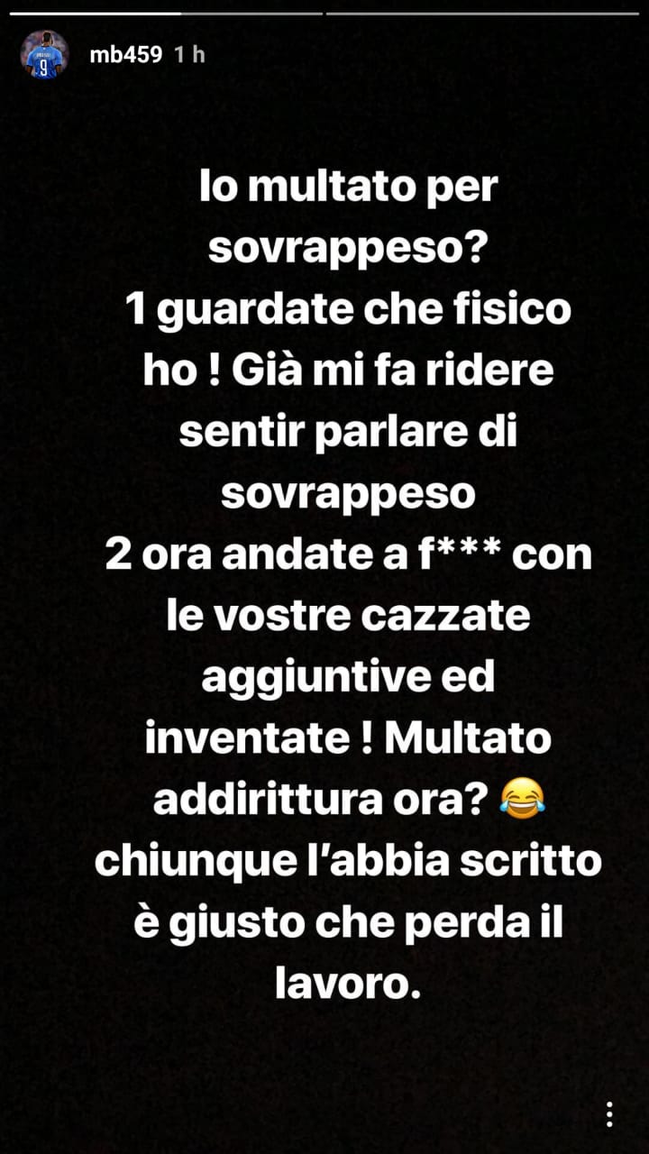 E akuzuan se ishte 100 kilogram, Baloteli: Shkofshi në djall të gjithë