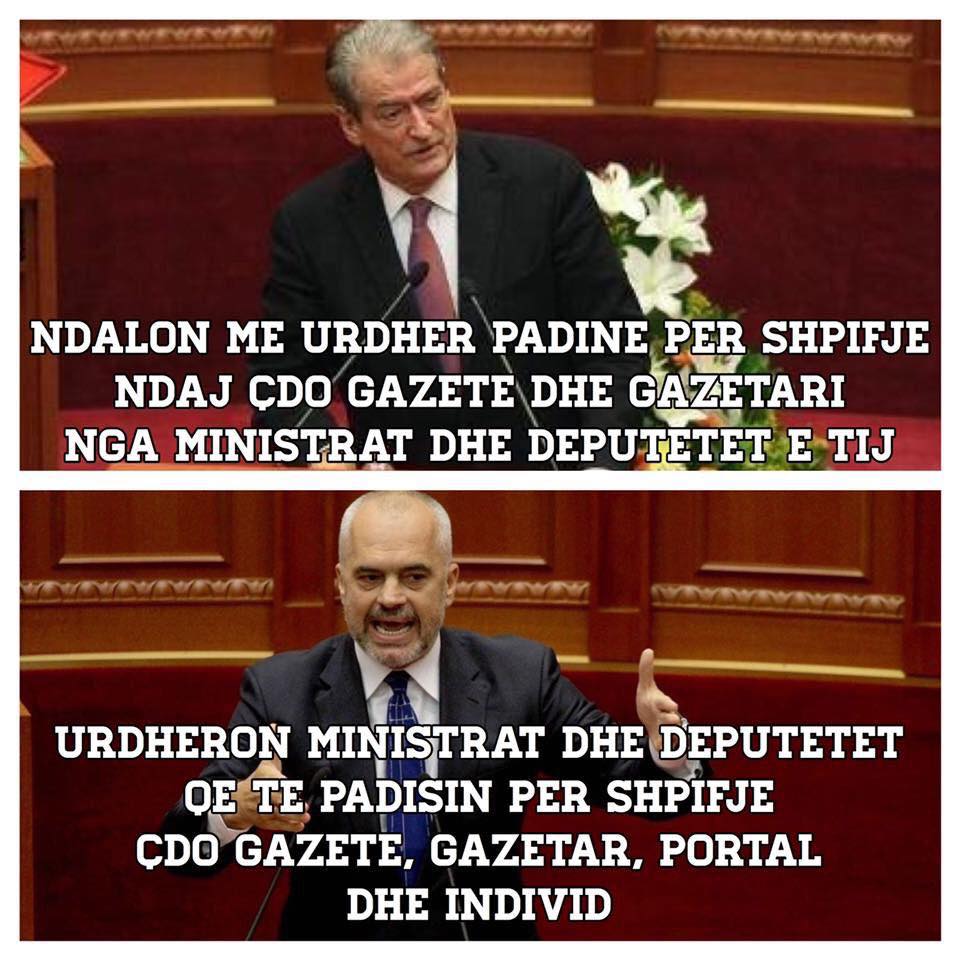 Antishpifja/ Berisha bën krahasim me veten: Rikthim në kohën e etërve xhelat të fjalës së lirë