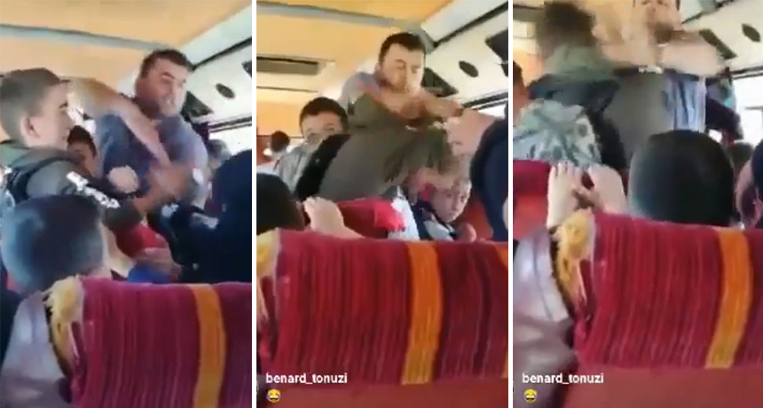 Videoja e incidentit në furgon, nxënësit e vënë në lojë, shoferi i “zhdëp” me shpulla