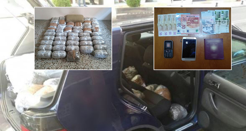 Dy shqiptarë kapen me 58 kg drogë në Greqi