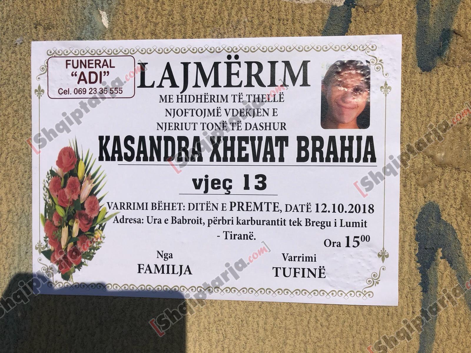 Vdekja e 13-vjeçares në Tiranë, familjarët: E kanë vrarë me armë zjarri