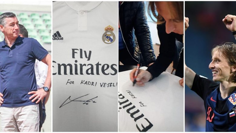 Kryeparlamentari shqiptar merr dhuratë të dedikuar nga Luka Modric