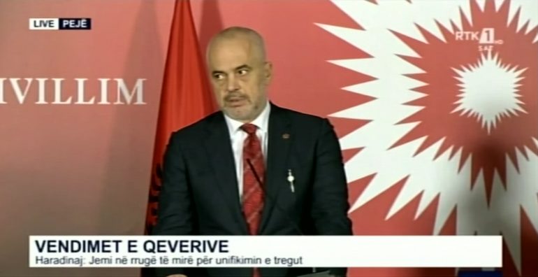 Rama: Kush thotë se Thaçi është tradhtar është gomar