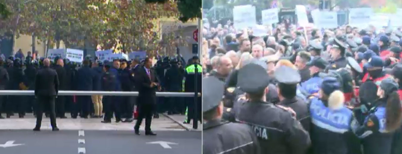 Banorët e “Astirit” përplasen me policinë, tentojnë të futen në Parlament