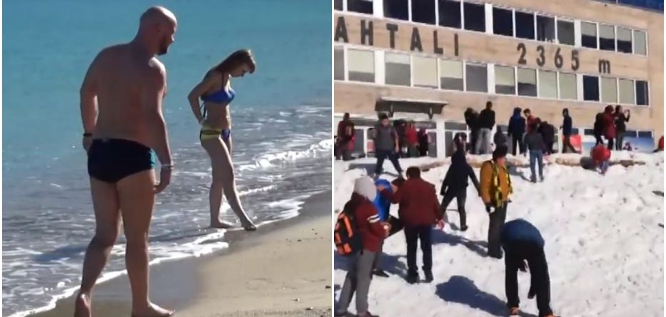 Dy stinë të ndryshme në të njëjtën kohë në Turqi (VIDEO)