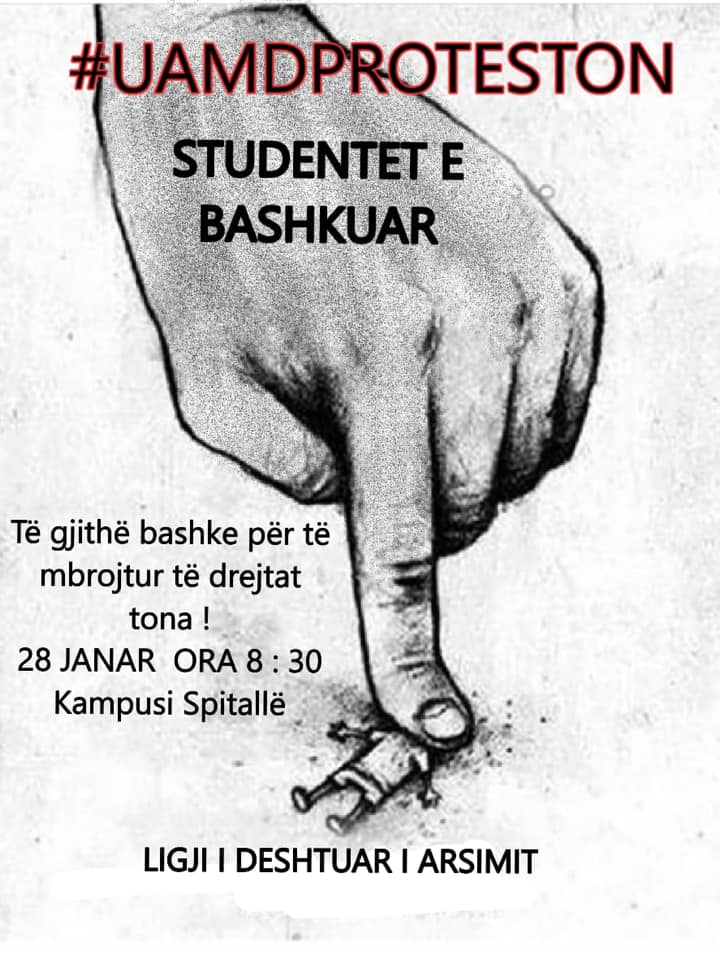 Thirrja e studentëve të Durrësit për protestën e nesërme