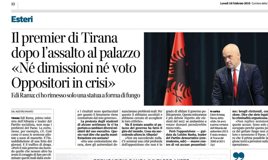 Rama për mediet italiane: S’dorëhiqem, s’ka as zgjedhje të parakohshme