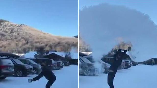 Në Chicago bën aq ftohtë, sa uji i nxehtë ngrin direkt (VIDEO)