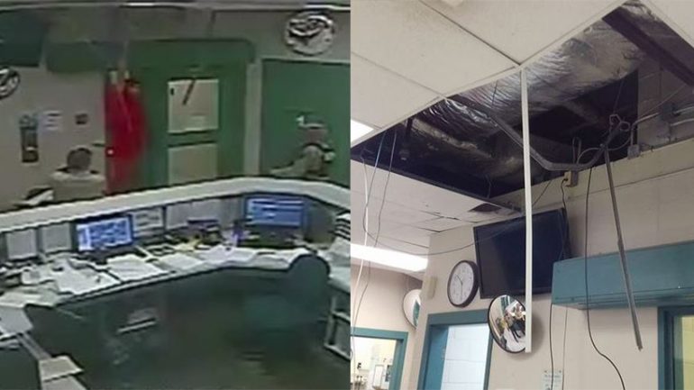 Tentoi të arratisej, i burgosuri bie nga tavani para policëve (VIDEO)