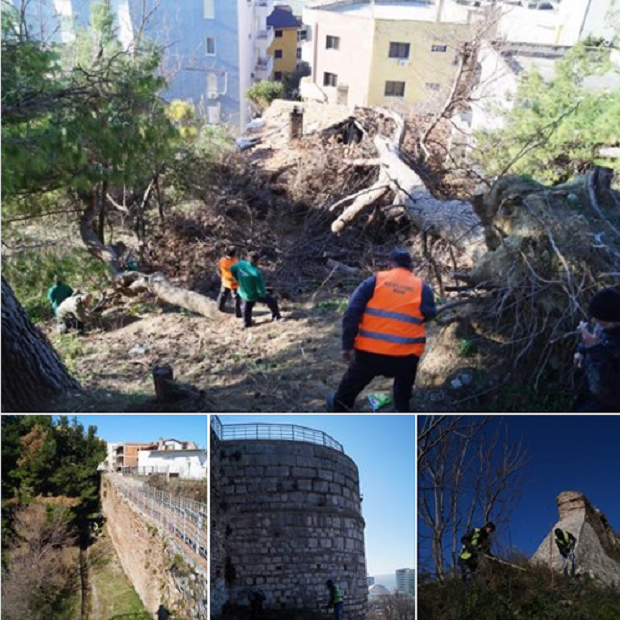Durrës, nis pastrimi i monumenteve historike dhe arkeologjike (FOTO)