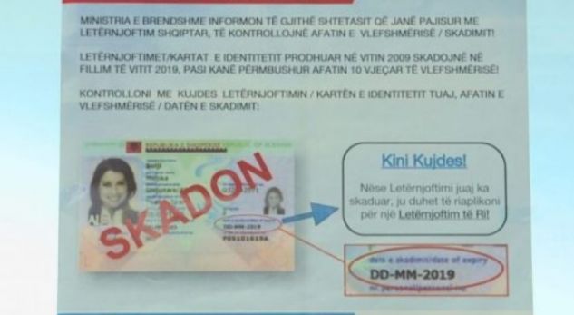 Zyrat për kartat e identitetit të hapura dhe të shtunën