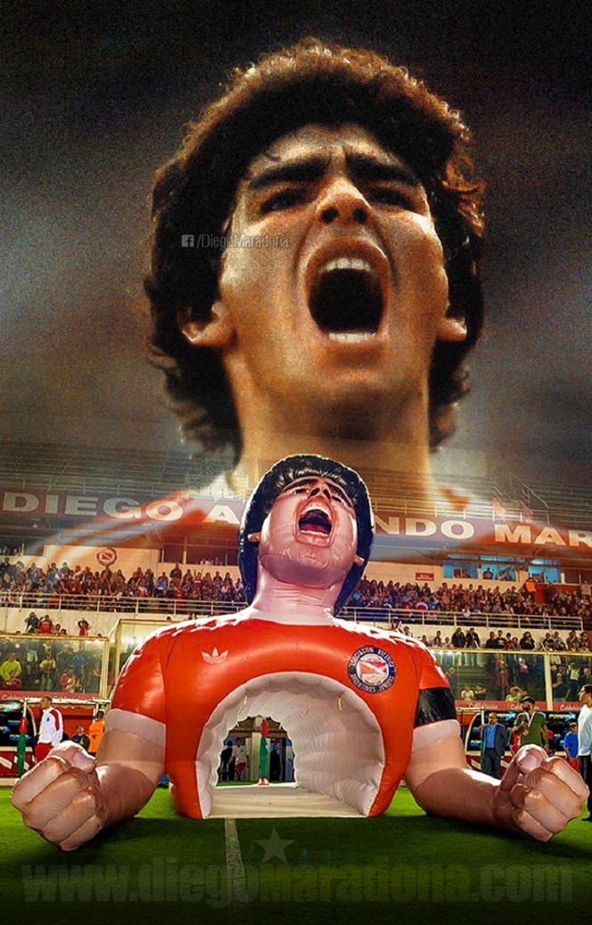 Argentinos Juniors homazh Maradonës, El Pibe de Oro falënderon