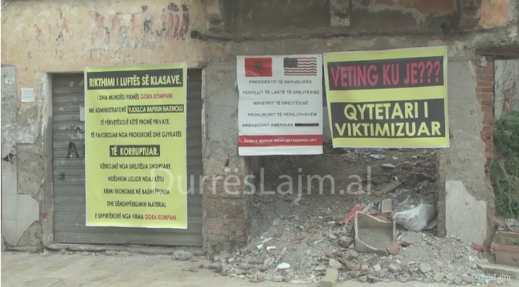 Durrës, protesta e qytetarit: Po na lënë pa pronë, po na e marrin… (VIDEO)