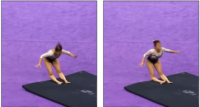 Moment i tmerrshëm, gjimnastja thyen këmbët gjatë hedhjes (VIDEO)