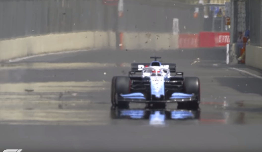 Një kapak pusete ndal Formula 1 në Baku, makina ndahet më dysh (VIDEO)