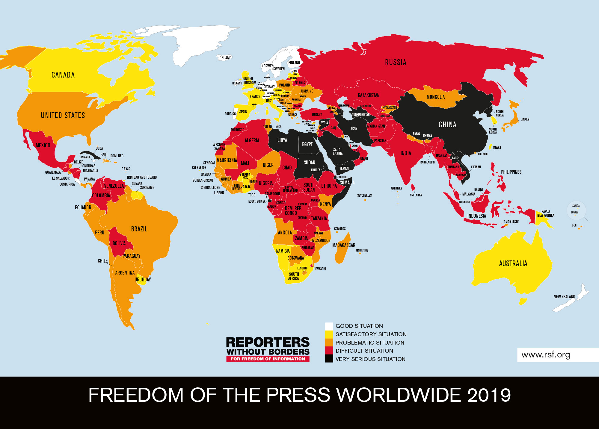 Liria e shtypit, Shqipëria mes vendeve me liri të pjesshme