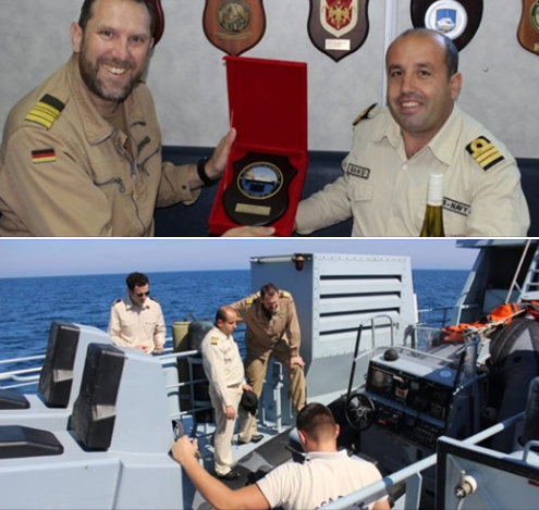 Anija “Butrinti” në detin Egje vizitohet nga komandanti gjerman i anijes komandë