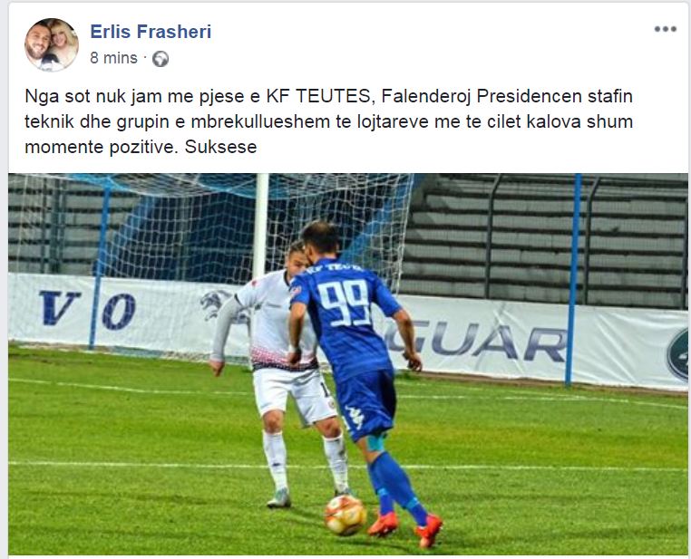 Frashëri zyrtarizon largimin nga Teuta