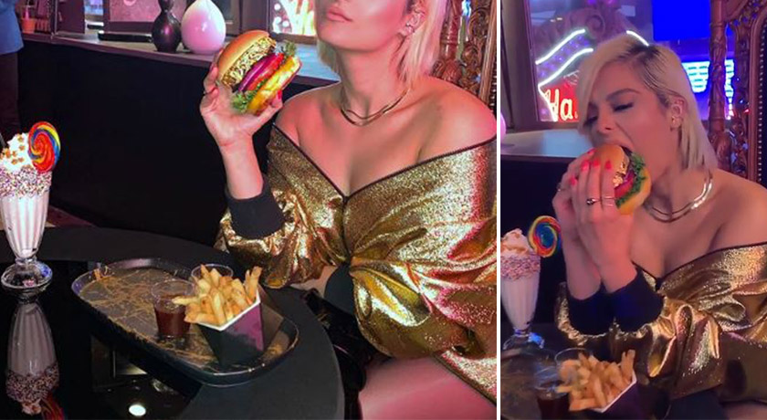 Këngëtarja shqiptare: Jam yll rroku, prandaj ha hamburger me ar (VIDEO)