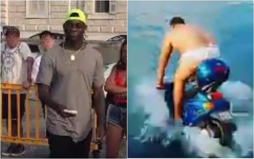 Çmenduria e Balotellit, detyron pronarin e lokalit të hidhet në det me motor (VIDEO)