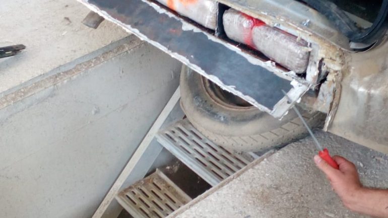 Kapen 72 kg kanabis, makina me dopio shasi