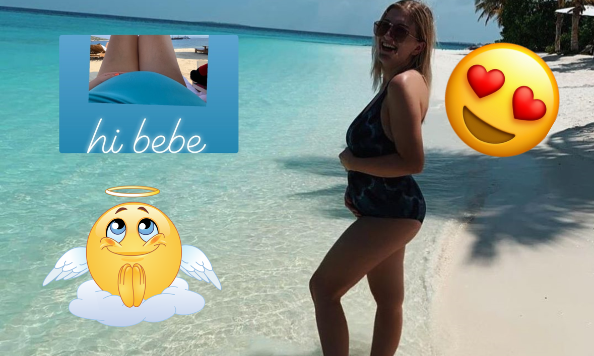 Sara Hoxha publikon foton me barkun e rrumbullakosur