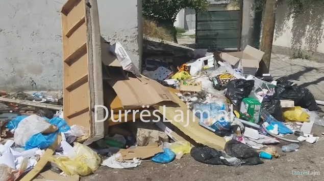 100 metra larg bashkisë së Durrësit, plehrat derdhen sheshit. Mungojnë kazanët! (VIDEO)