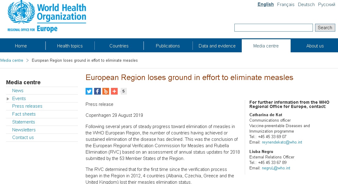 OBSH ngre alarmin: Shqipëria mes vendeve që po përhapet fruthi