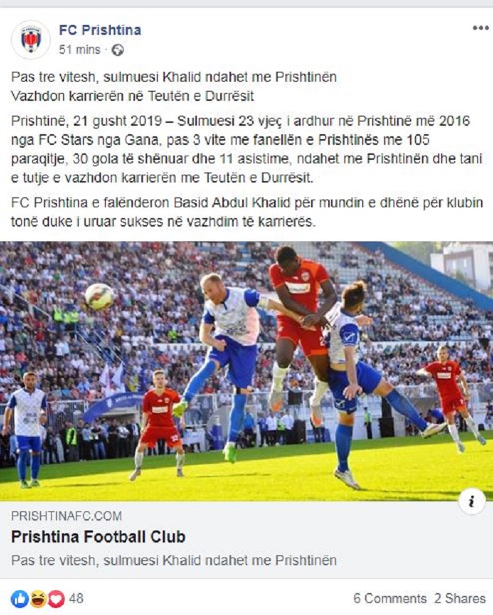 Teuta godet në merkato, merr goleadorin ganez të Prishtinës