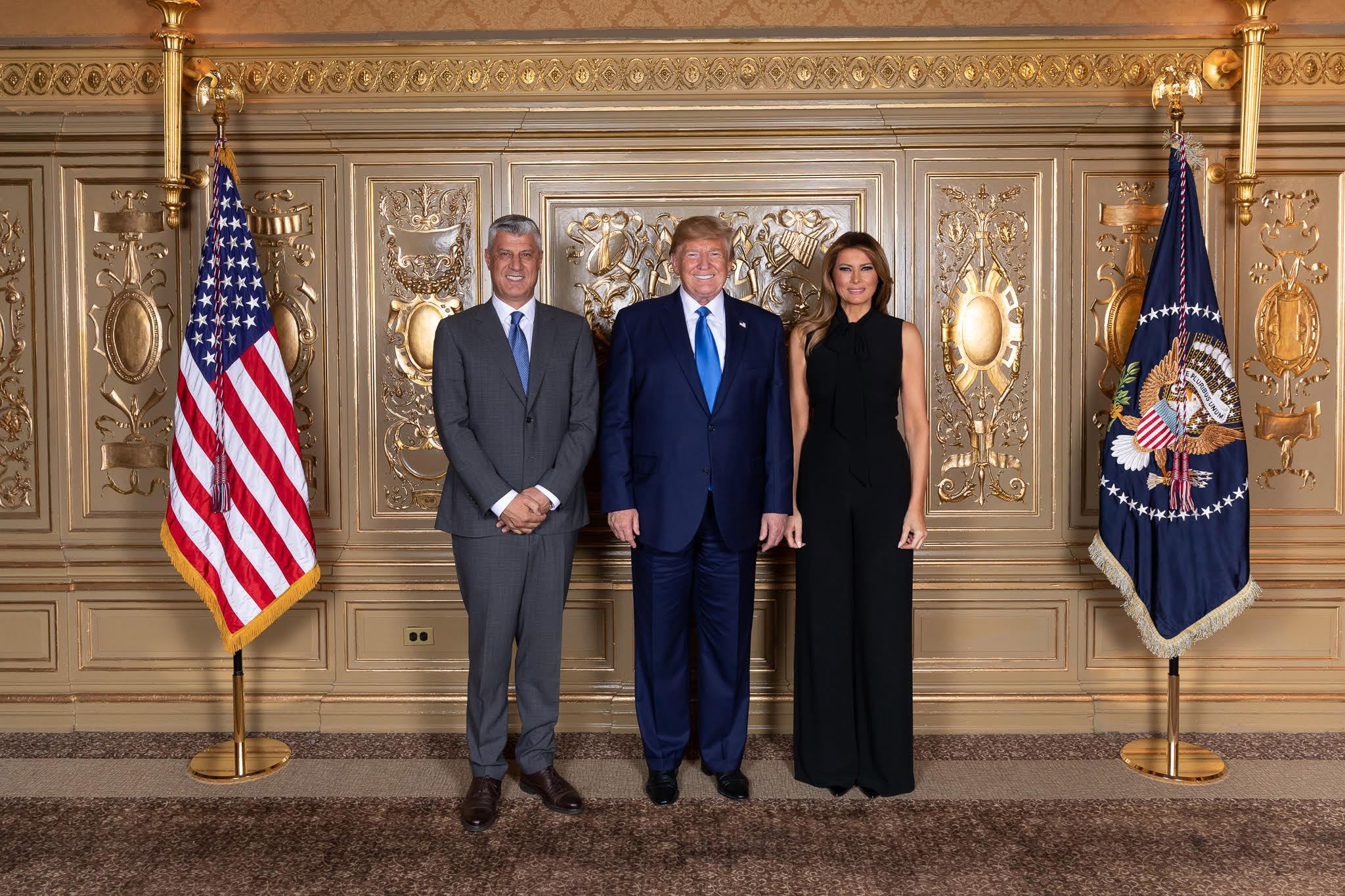 Presidenti Thaçi u prit nga Donald Trump